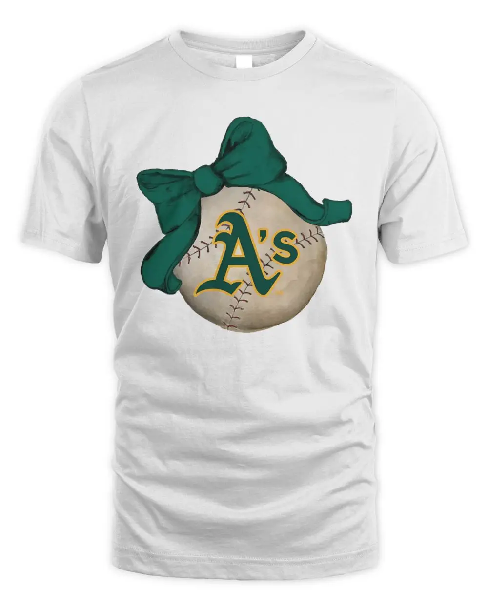 Oakland Athletics MLB Bow Baseball Logo Fan Graphic Hoodie