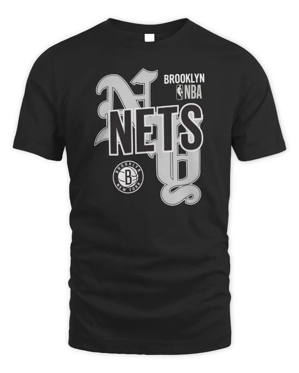 Official NBA Brooklyn Nets Team Logo Basketball T-Shirt Black