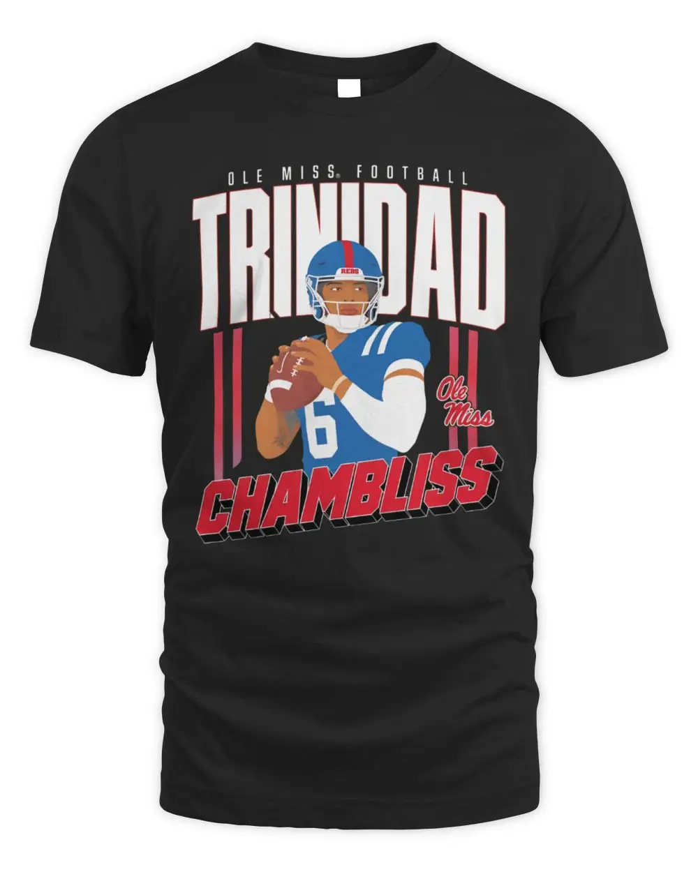 Ole Miss Football Trinidad Chambliss #6 Quarterback Graphic Hoodie Ole Miss Football Trinidad Chambliss #6 Quarterback Graphic Hoodie - Image 1