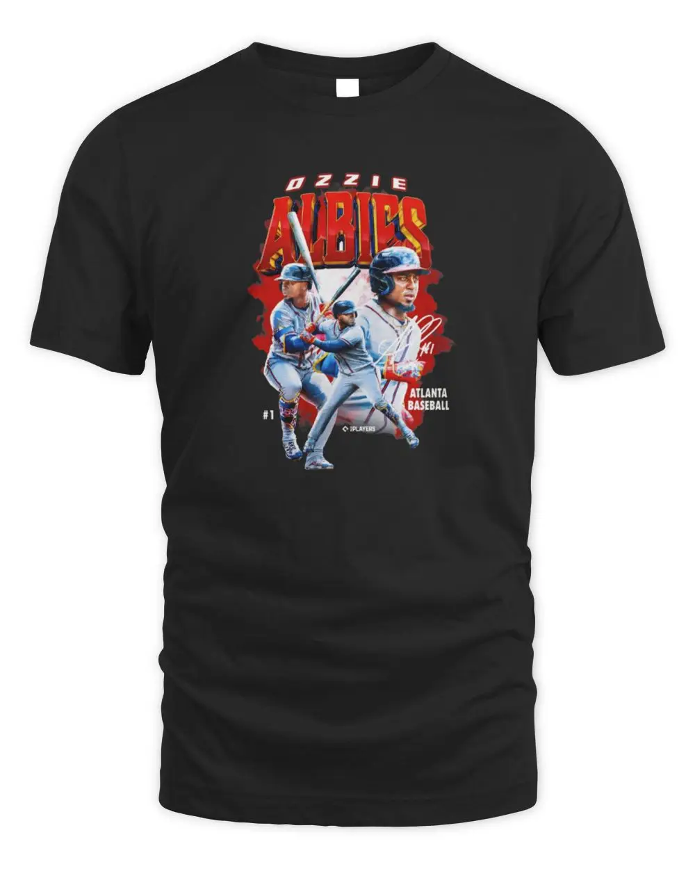 Ozzie Albies Atlanta Braves MLB Player Action Signature Hoodie