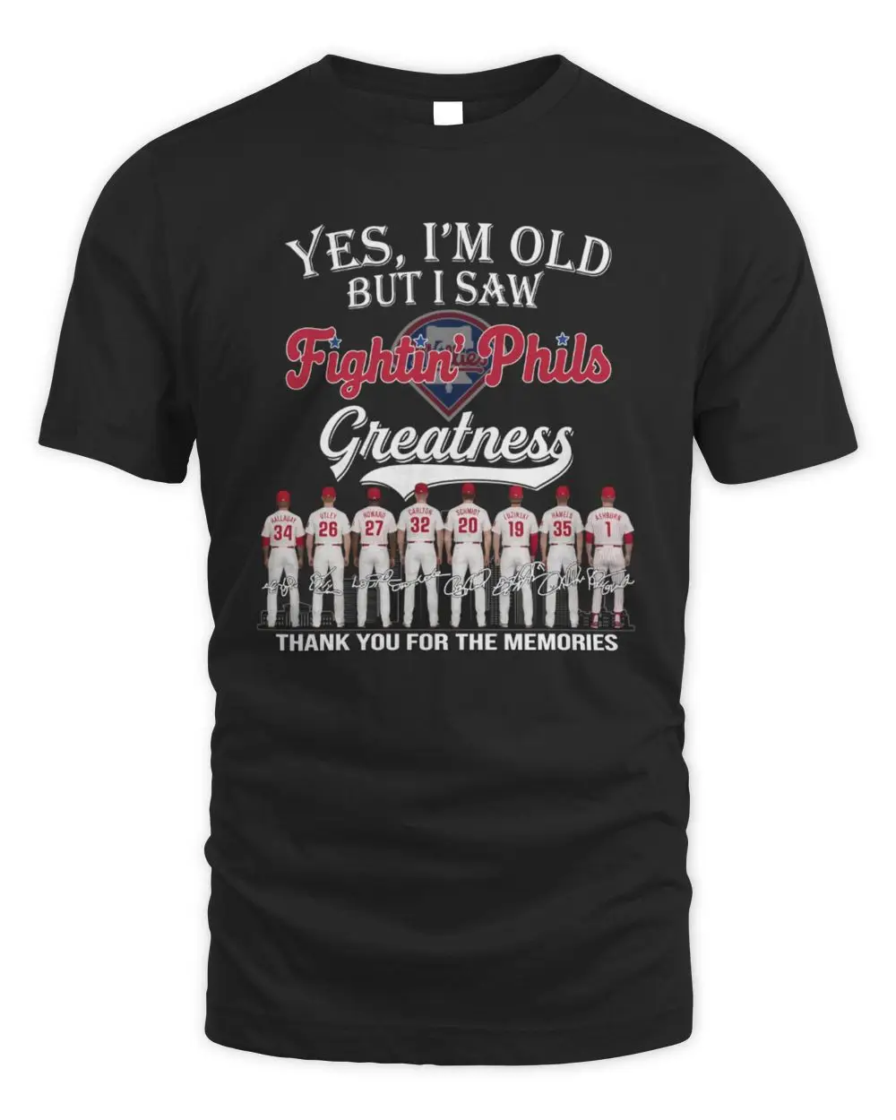 Philadelphia Phillies Yes I'm Old But I Saw Fightin' Phils Greatness Thank You For The Memories Player Signatures Hoodie Philadelphia Phillies Yes I'm Old But I Saw Fightin' Phils Greatness Thank You For The Memories Player Signatures Hoodie - Image 1