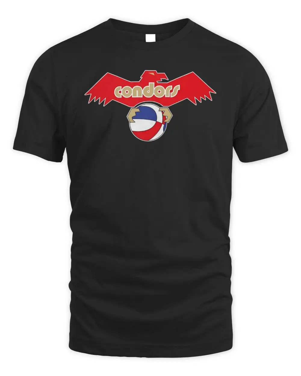Pittsburgh Condors ABA Basketball Team Vintage Red Hawk Logo Graphic T-Shirt