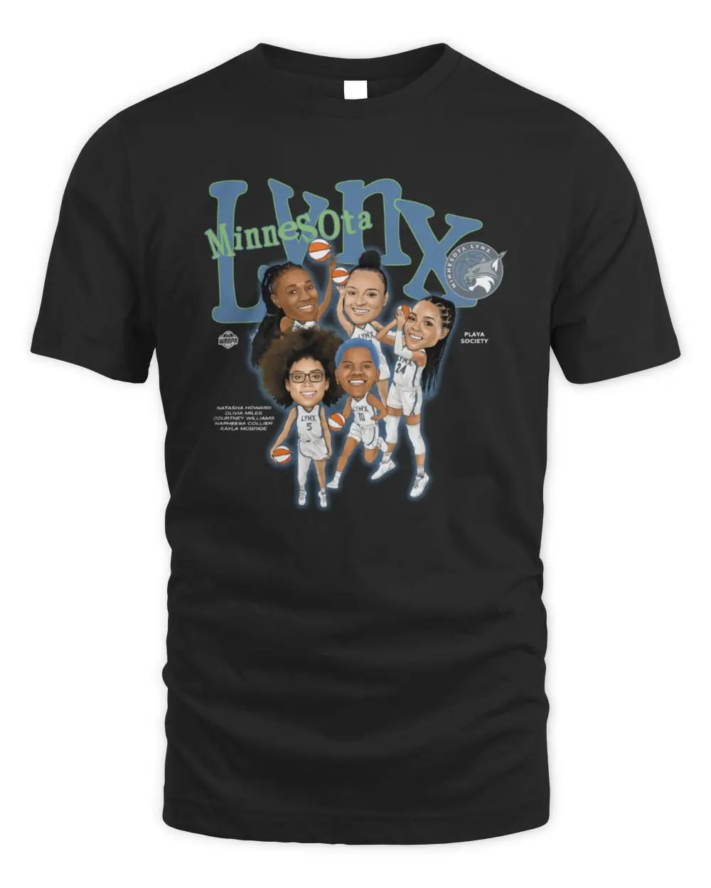 Playa Society Black Minnesota Lynx Roster Hoodie