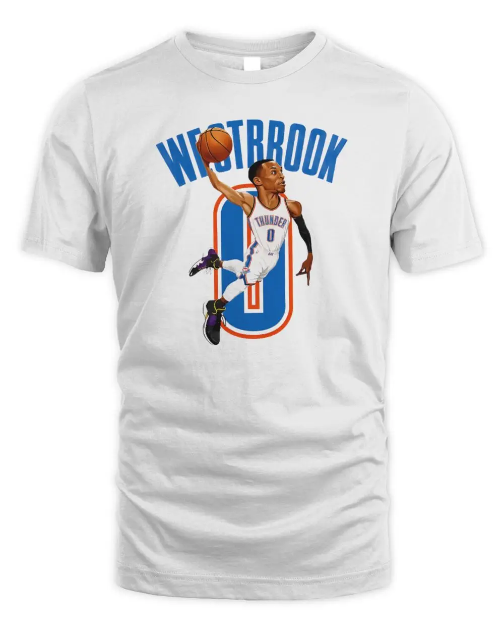 Russell Westbrook No Oklahoma City Thunder NBA 2026 Caricature Hoodie