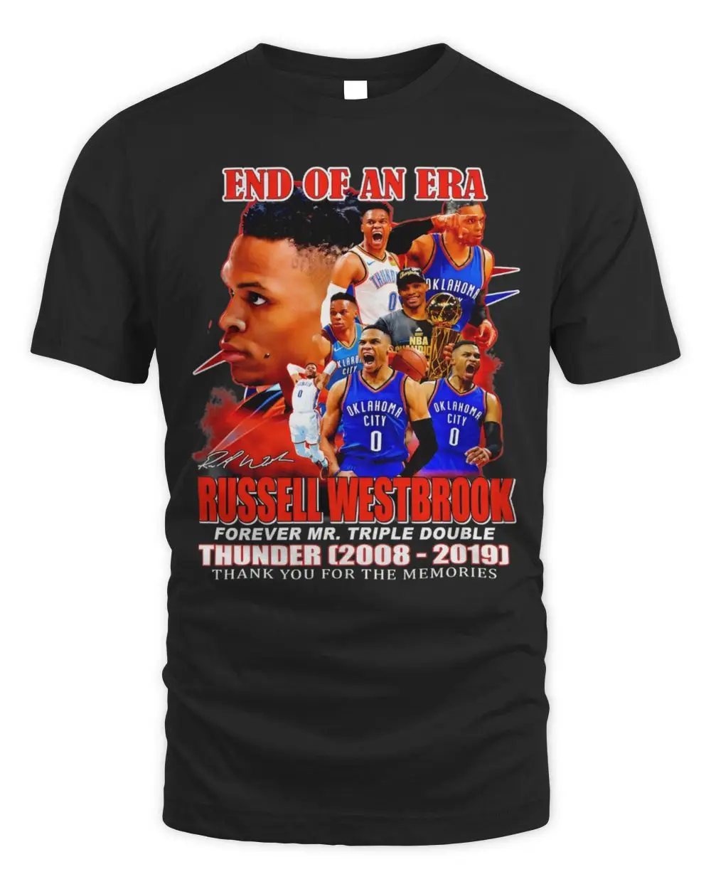 Russell Westbrook OKC Thunder End of an Era Forever Mr Triple Double Shirt