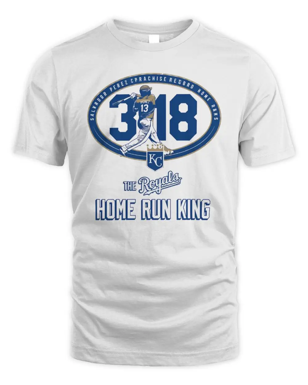 Salvador Perez Kansas City Royals 318 Franchise Record Home Run King Baseball Player Graphic Hoodie