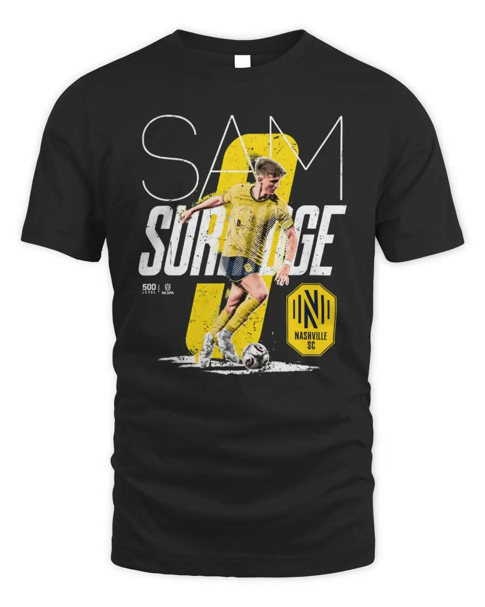 Sam Surridge Nashville SC MLS Soccer Star Player Yellow Black Graphic Hoodie