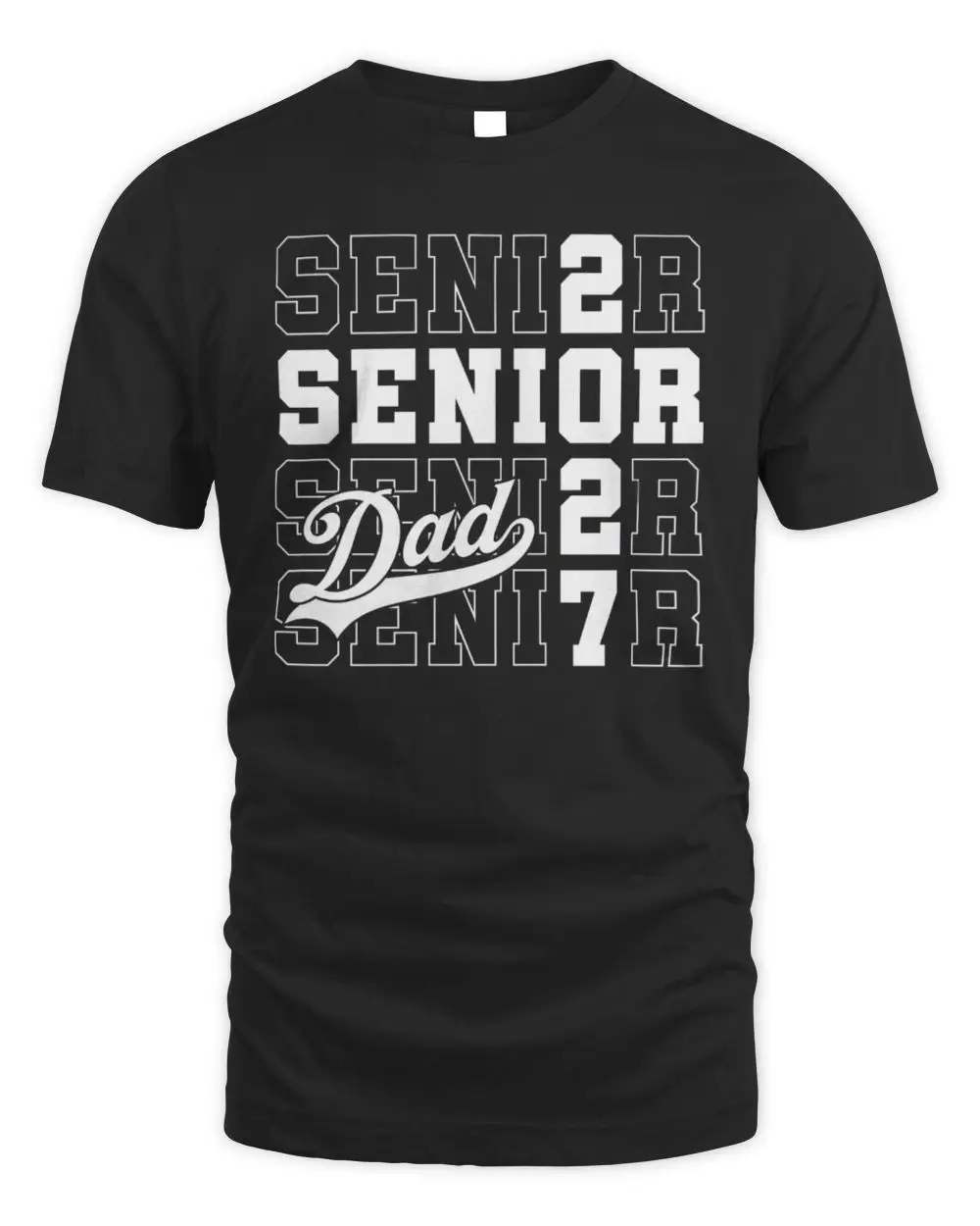 Senior Dad Class of 2027 Graduation Family Proud Father Varsity Typography Black Hoodie Senior Dad Class of 2027 Graduation Family Proud Father Varsity Typography Black Hoodie - Image 1
