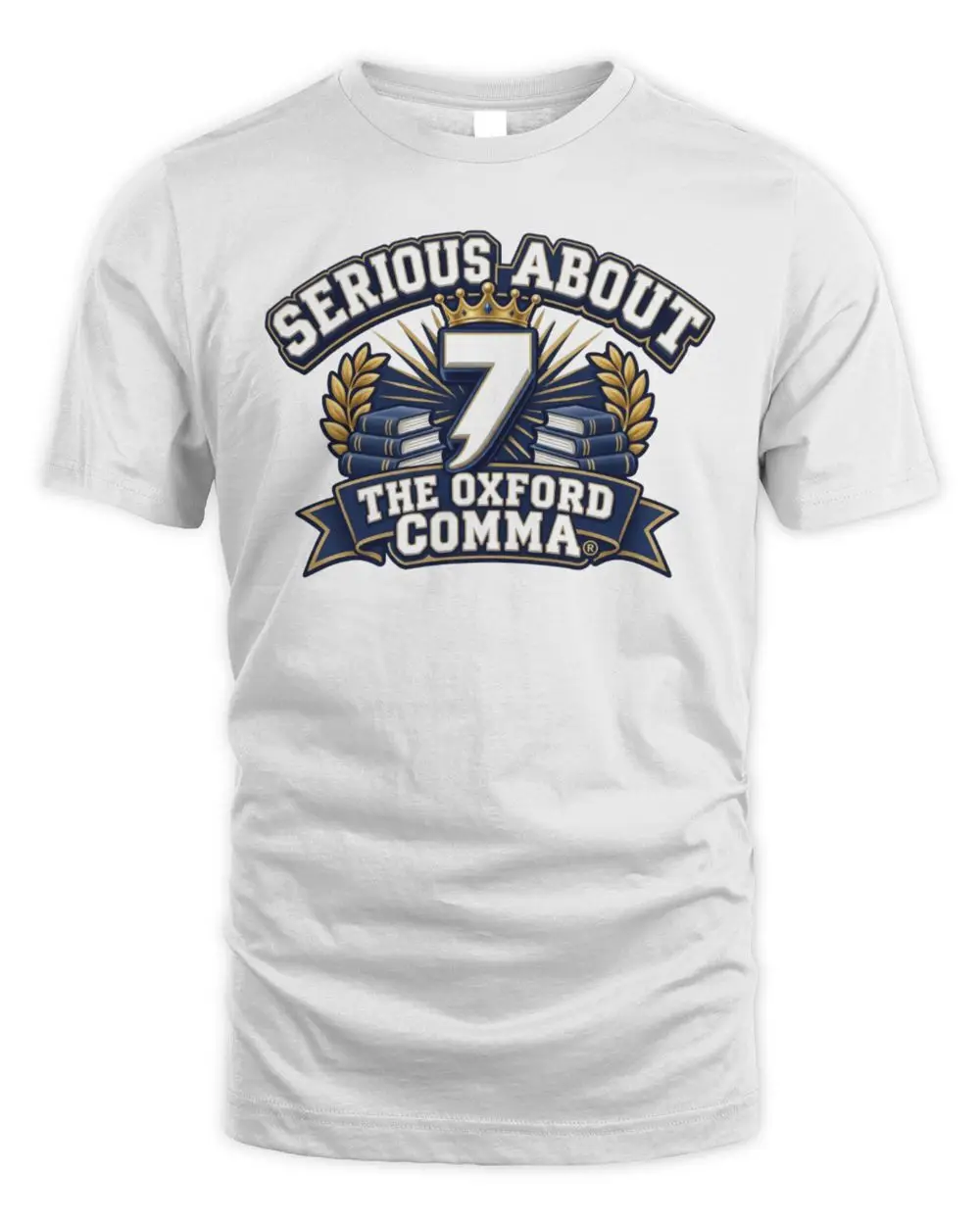 Serious About The Oxford Comma Grammar Joke Crown Books Graphic Hoodie