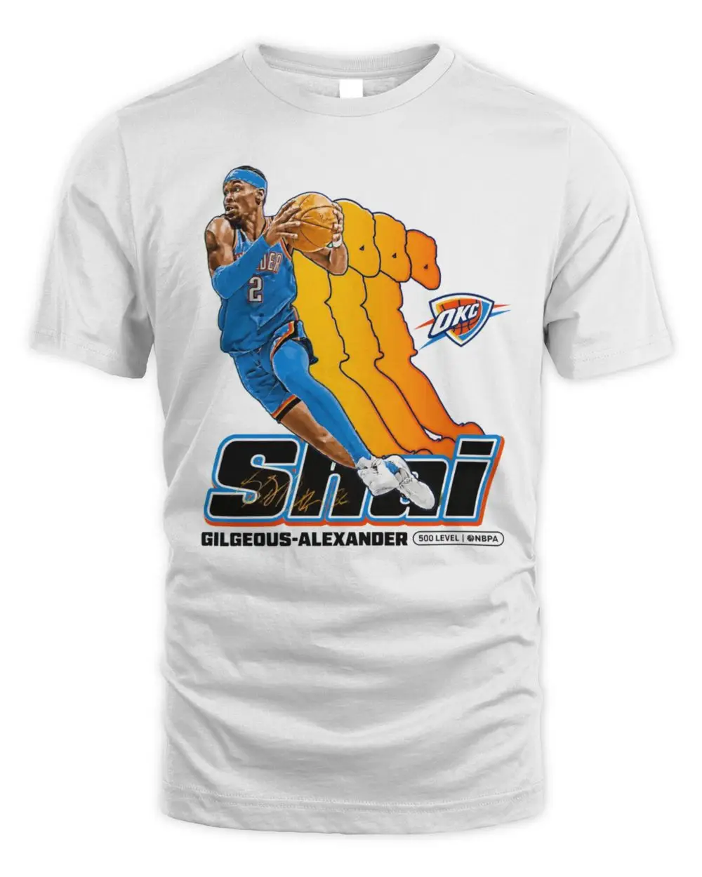 Shai Gilgeous Alexander Oklahoma City Thunder Signature 2 Retro Vibe Graphic T Shirt