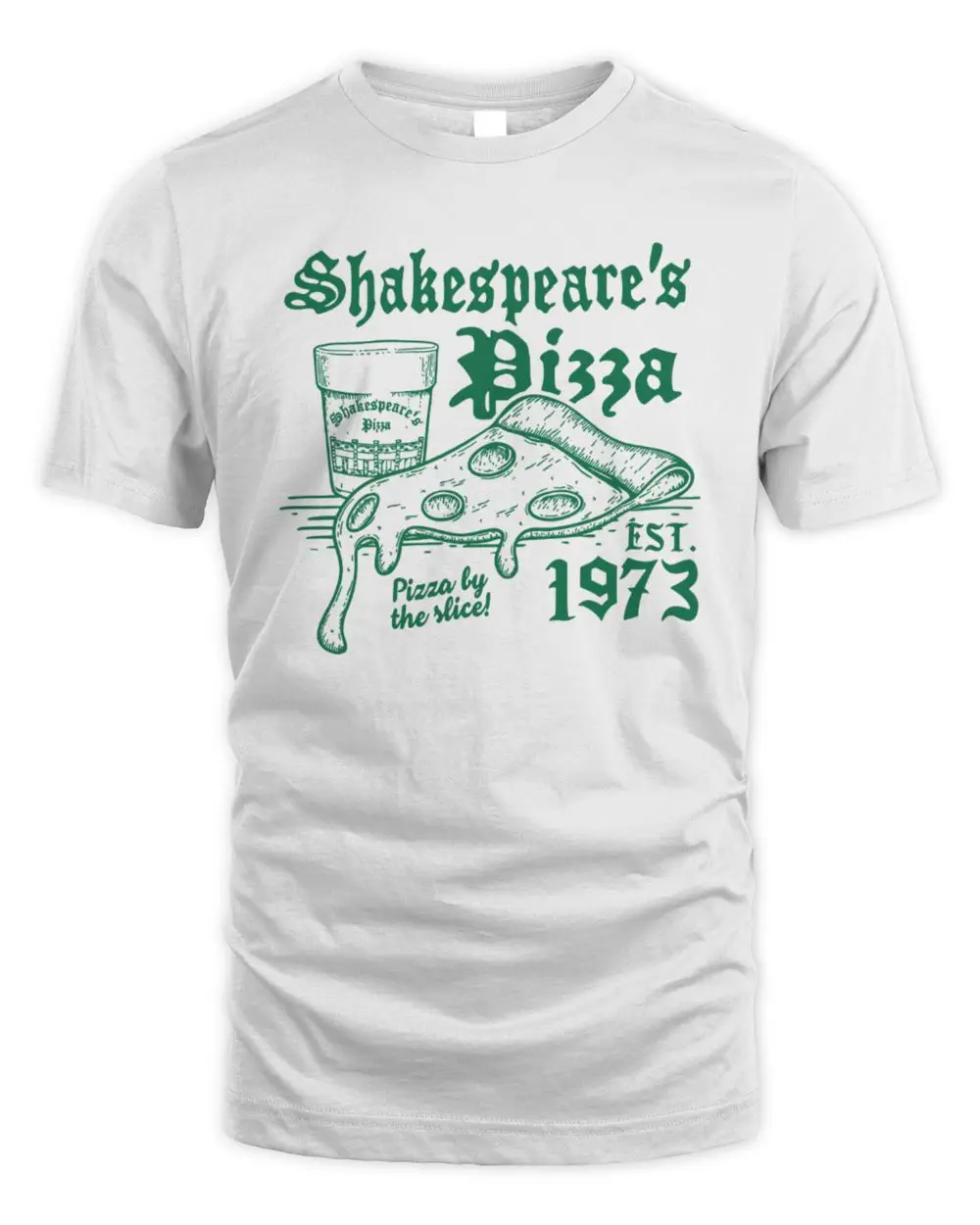 Shakespeare's Pizza Est 1973 Pizza By The Slice Graphic Logo Hoodie