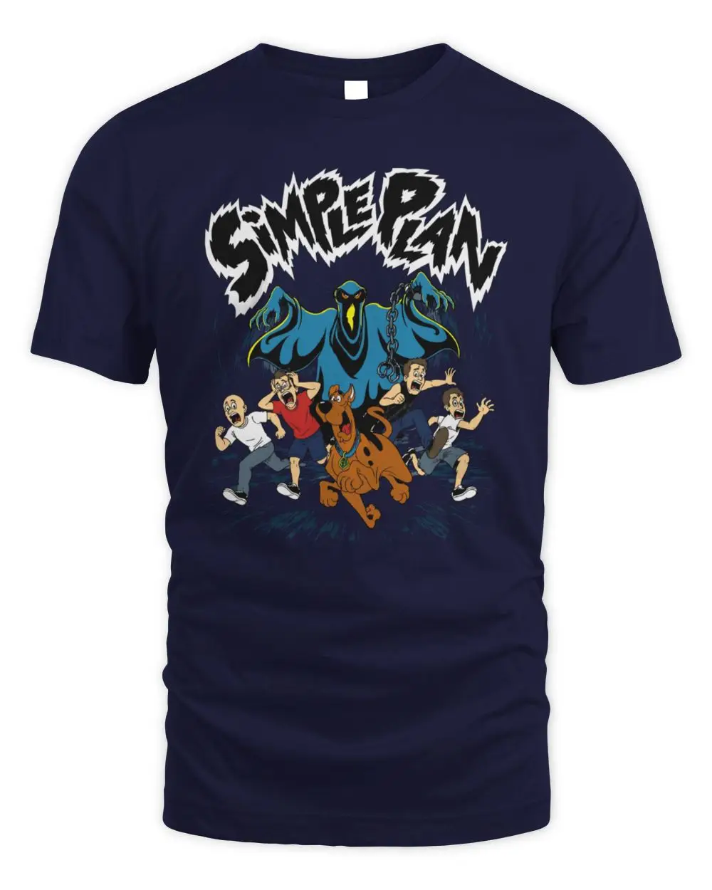Simple Plan Merch Store The Bigger Than You Think Tour 2026 Green Ghost Shirt