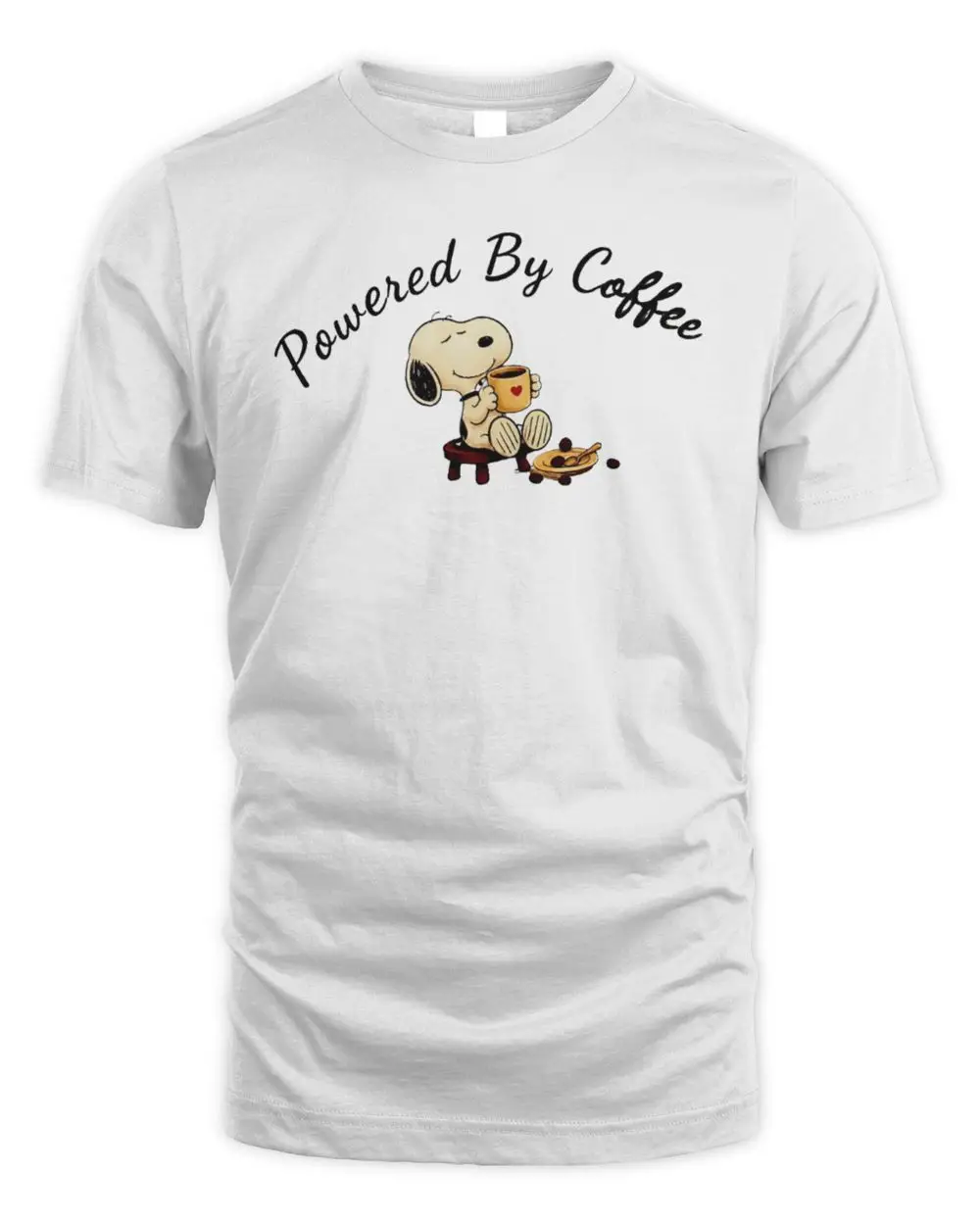 Snoopy Powered By Coffee Peanuts Cartoon Hoodie