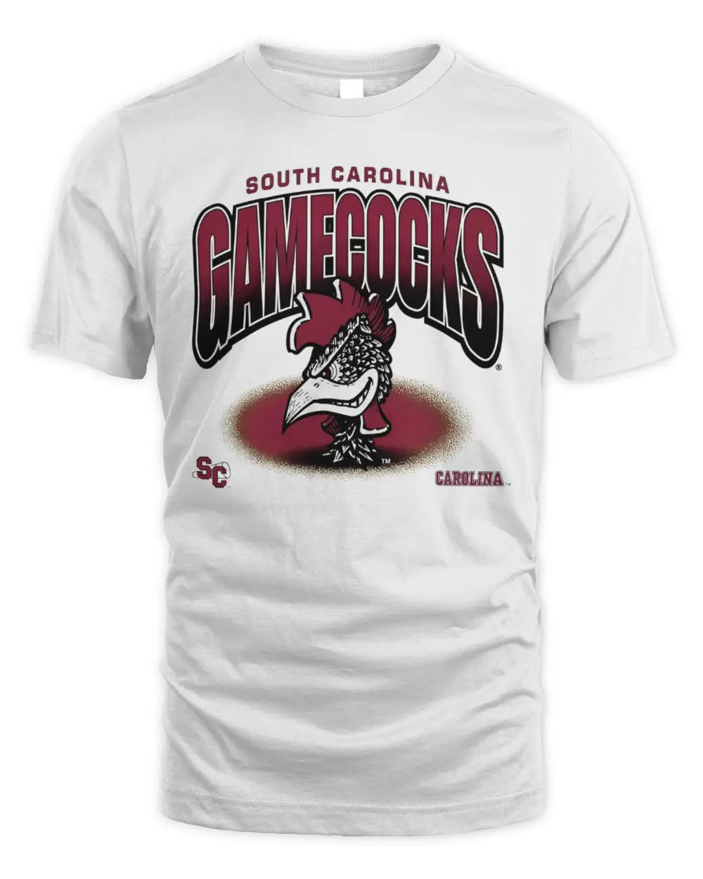South Carolina Gamecocks NCAA College Football Mascot Logo Graphic White Hoodie