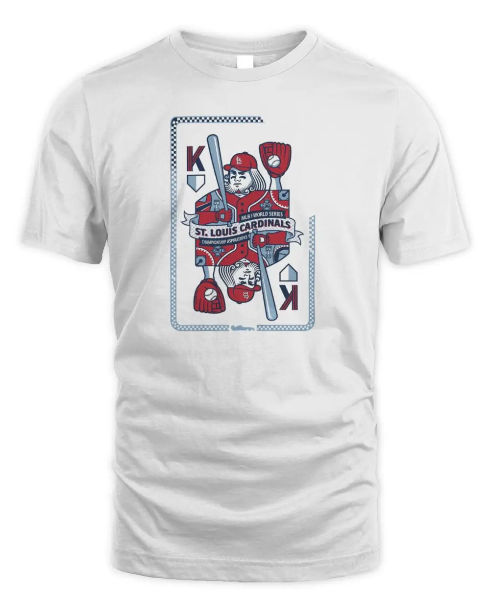 St. Louis Cardinals MLB World Series Playing Card King Baseball Bat Glove Hoodie