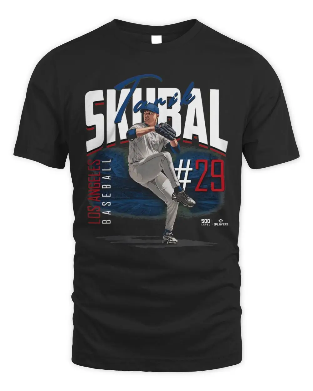 Tarik Skubal #29 Los Angeles Baseball Star Pitcher Action Graphic Black Hoodie