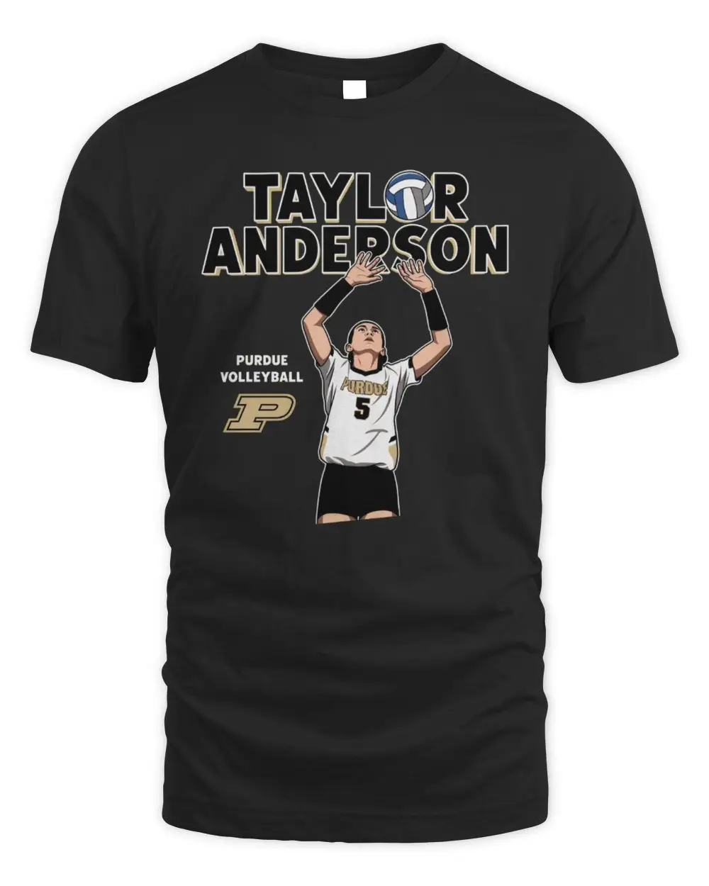 Taylor Anderson Purdue Black Exclusive Tee
