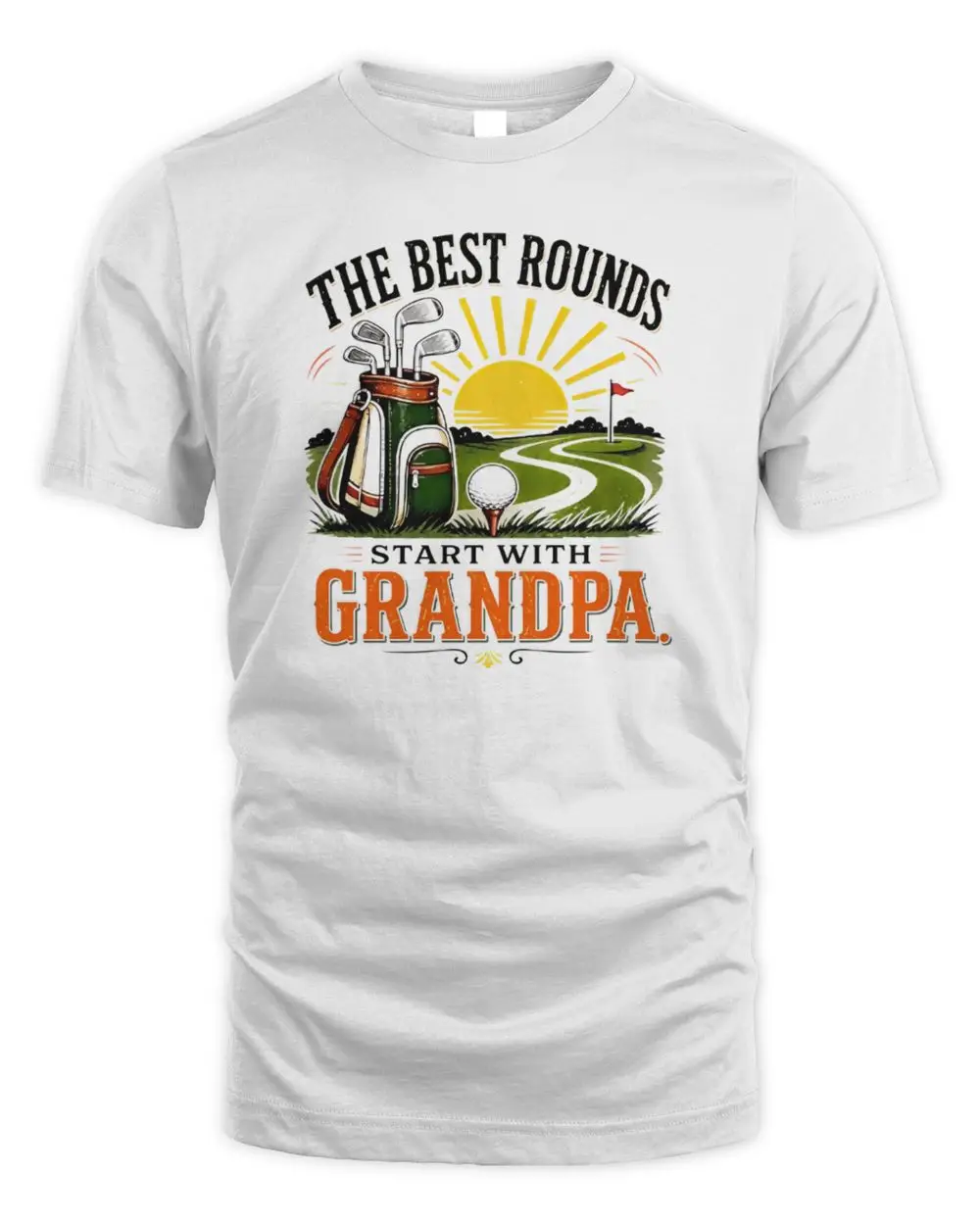 The Best Rounds Start With Grandpa Golf T-Shirt The Best Rounds Start With Grandpa Golf T-Shirt - Image 1