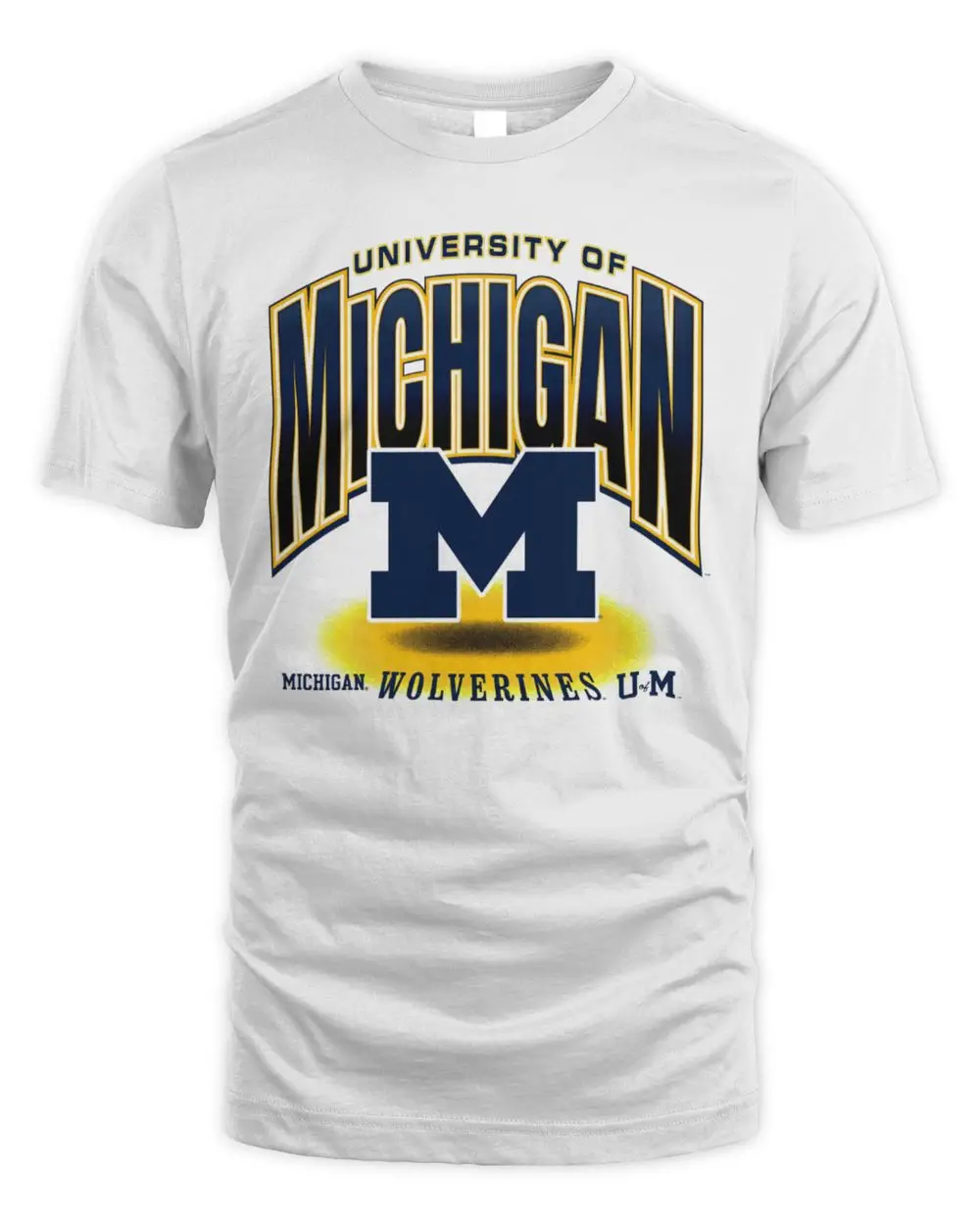 University Of Michigan Wolverines NCAA College Sports Block M Logo Graphic White Hoodie