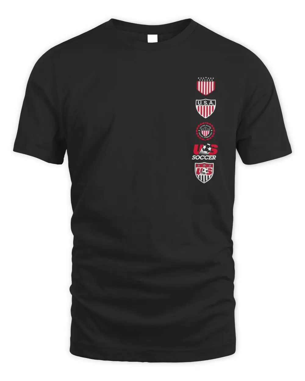 US Soccer Team Evolution Multi-Logo Navy Men's Graphic T-Shirt