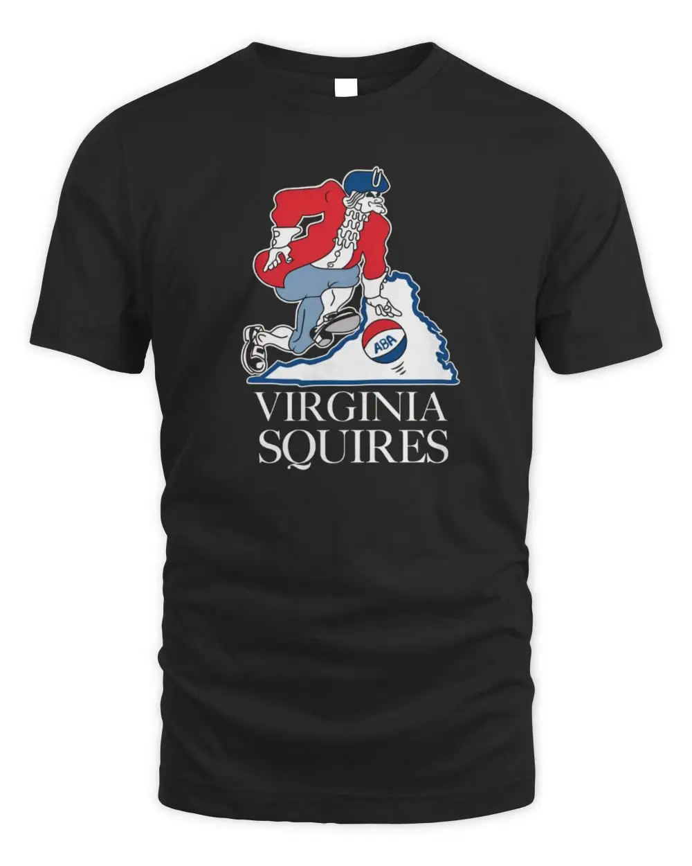 Virginia Squires ABA Basketball Team Vintage Retro Mascot Logo Graphic T-Shirt