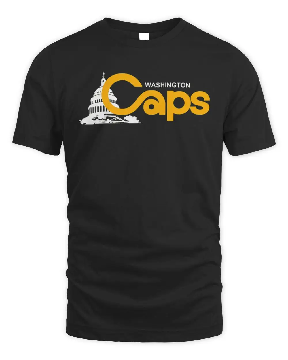 Washington Caps US Capitol Building Retro Basketball Team Logo Graphic T-Shirt Washington Caps US Capitol Building Retro Basketball Team Logo Graphic T-Shirt - Image 1