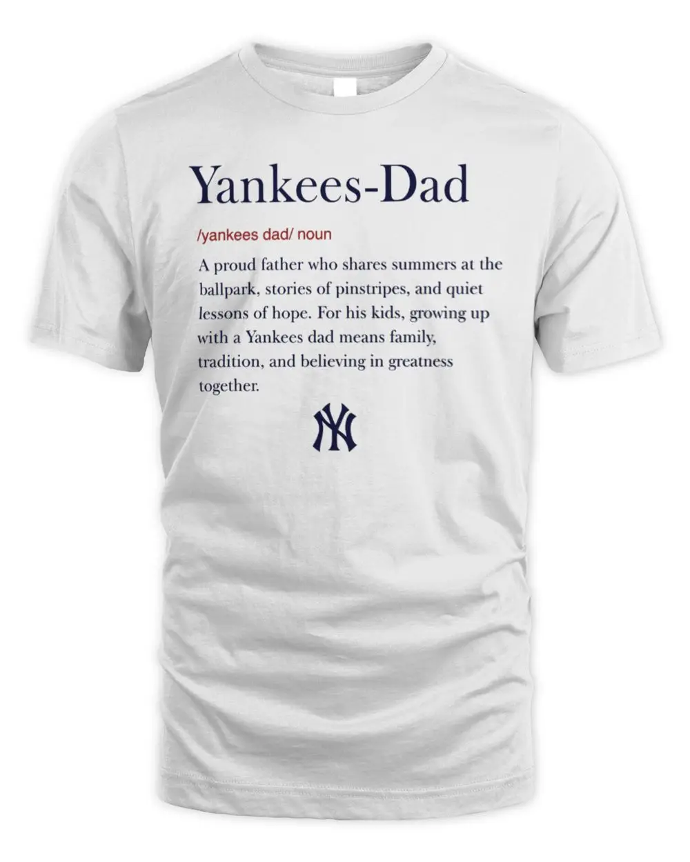 Yankees-Dad Definition A Pround Father Who Shares Summers At The Ballpark Hoodie