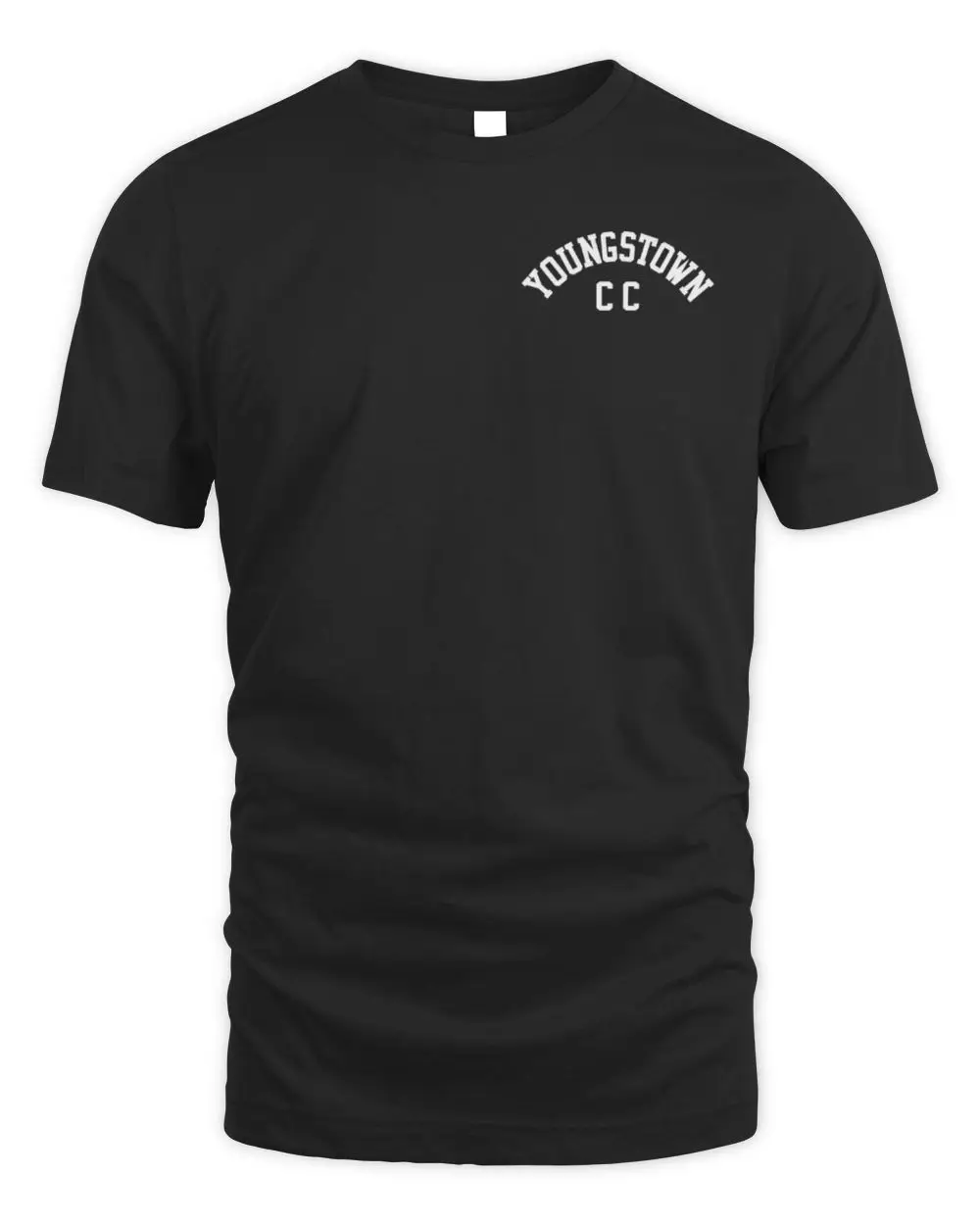 Youngstown CC Red Heather College Font Chest Logo Graphic T-Shirt
