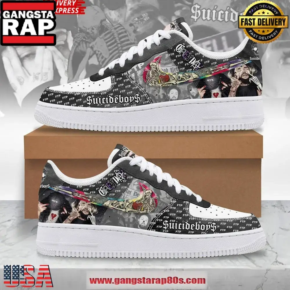 $uicideboy$ Grey Day Limited Edition Air Force 1 Shoes