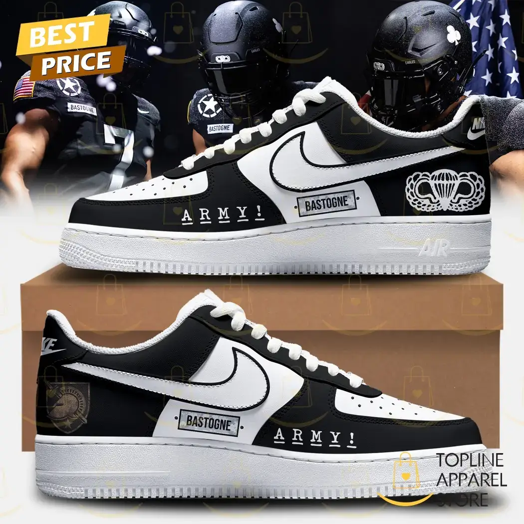 101st Airborne Bastogne Army Black Knights Football Air Force 1 Shoes
