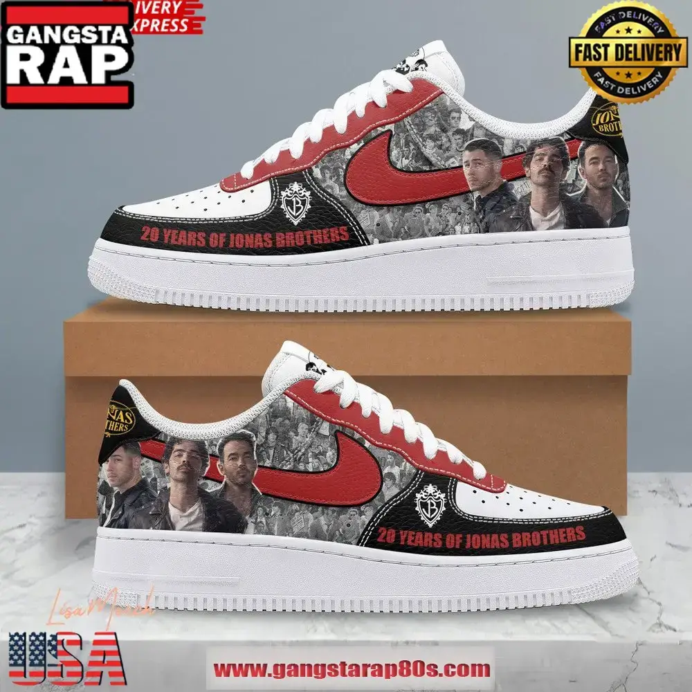 20 Years Of Jonas Brothers Special Air Force 1 Shoes Running Sneakers Shoes - Image 2
