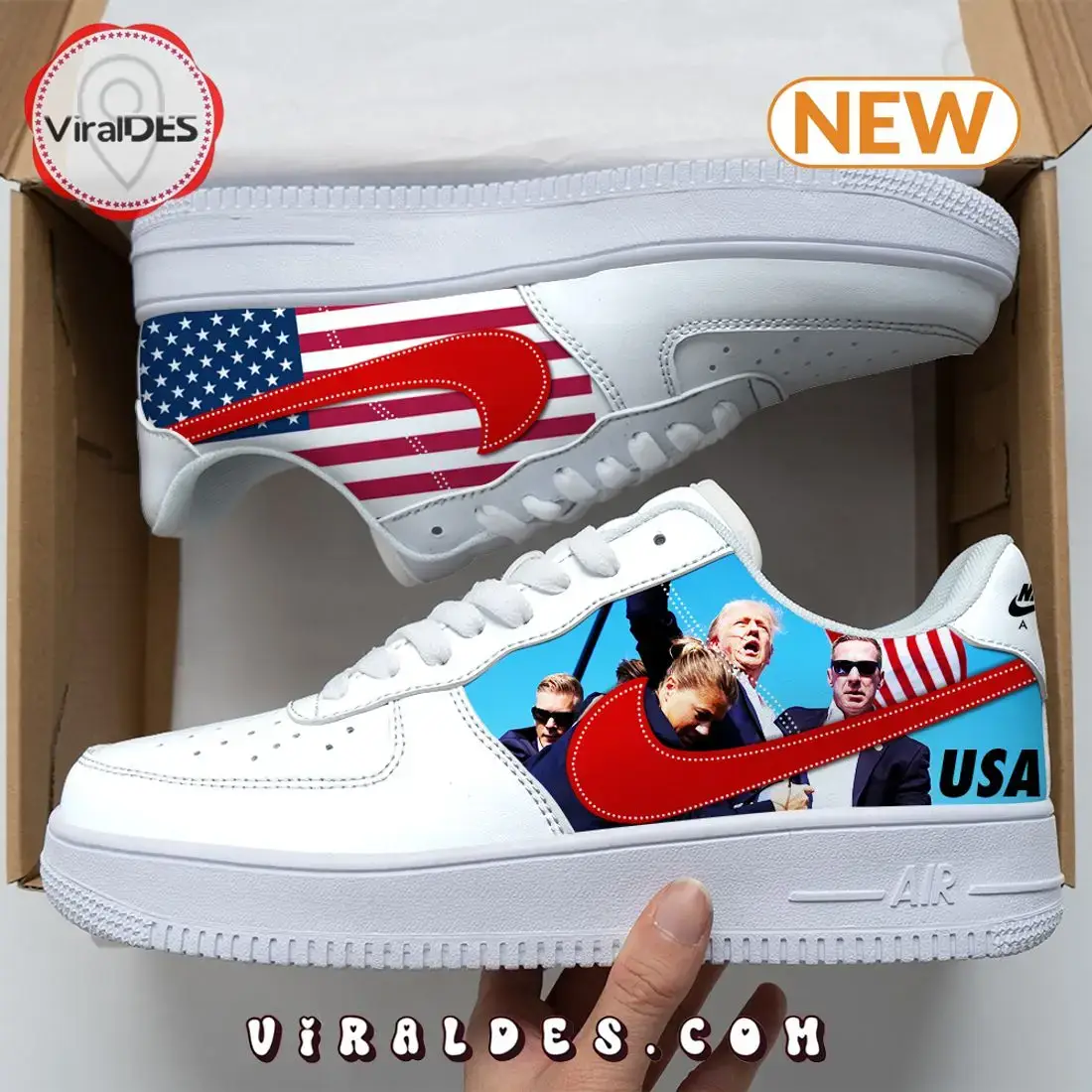 2024 Donald Trump Shot Air Force 1 Shoes