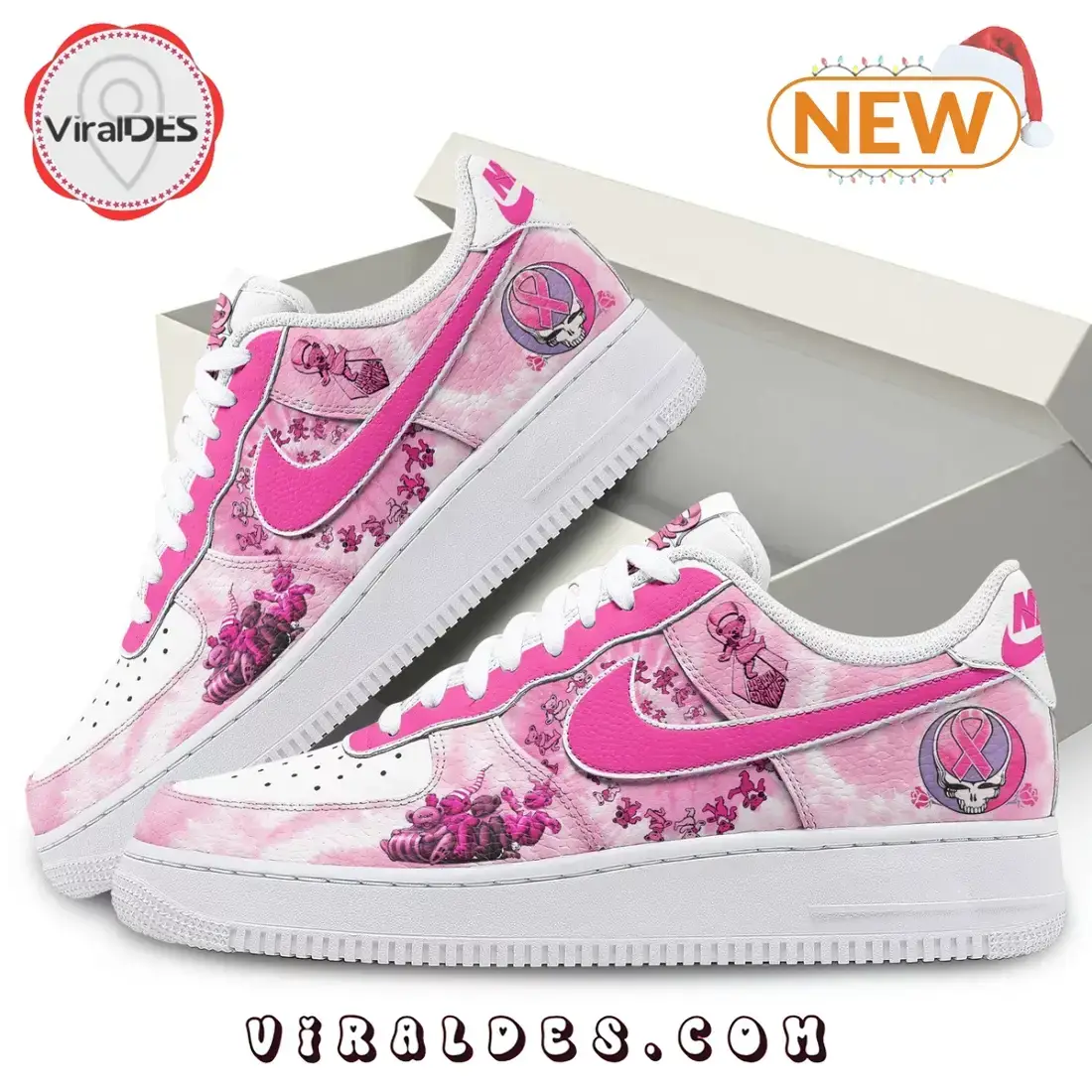 2024 Grateful Dead Band Merry Christmas Air Force 1 Shoes - Image 2