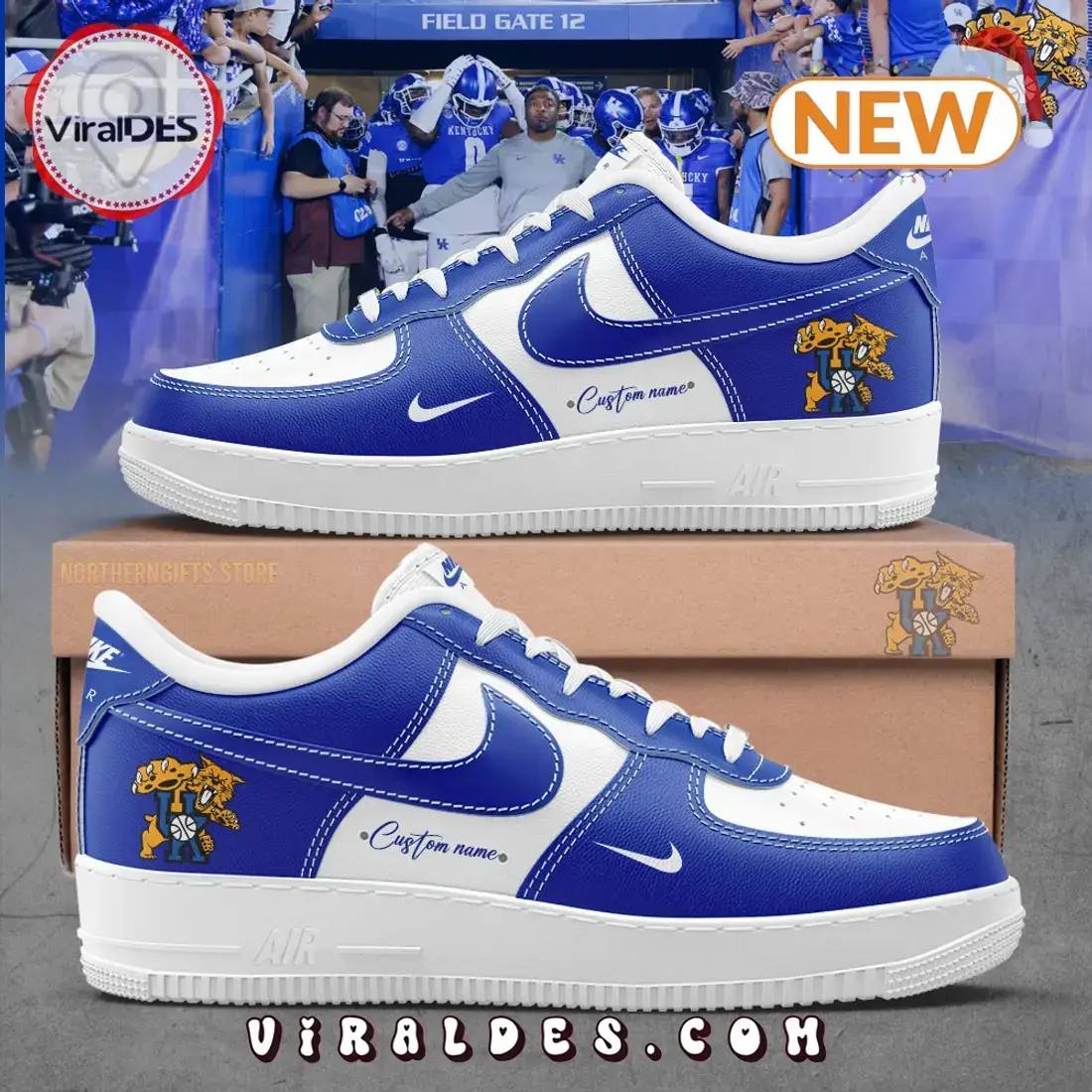2024 Kentucky Wildcats Air Force 1 Shoes