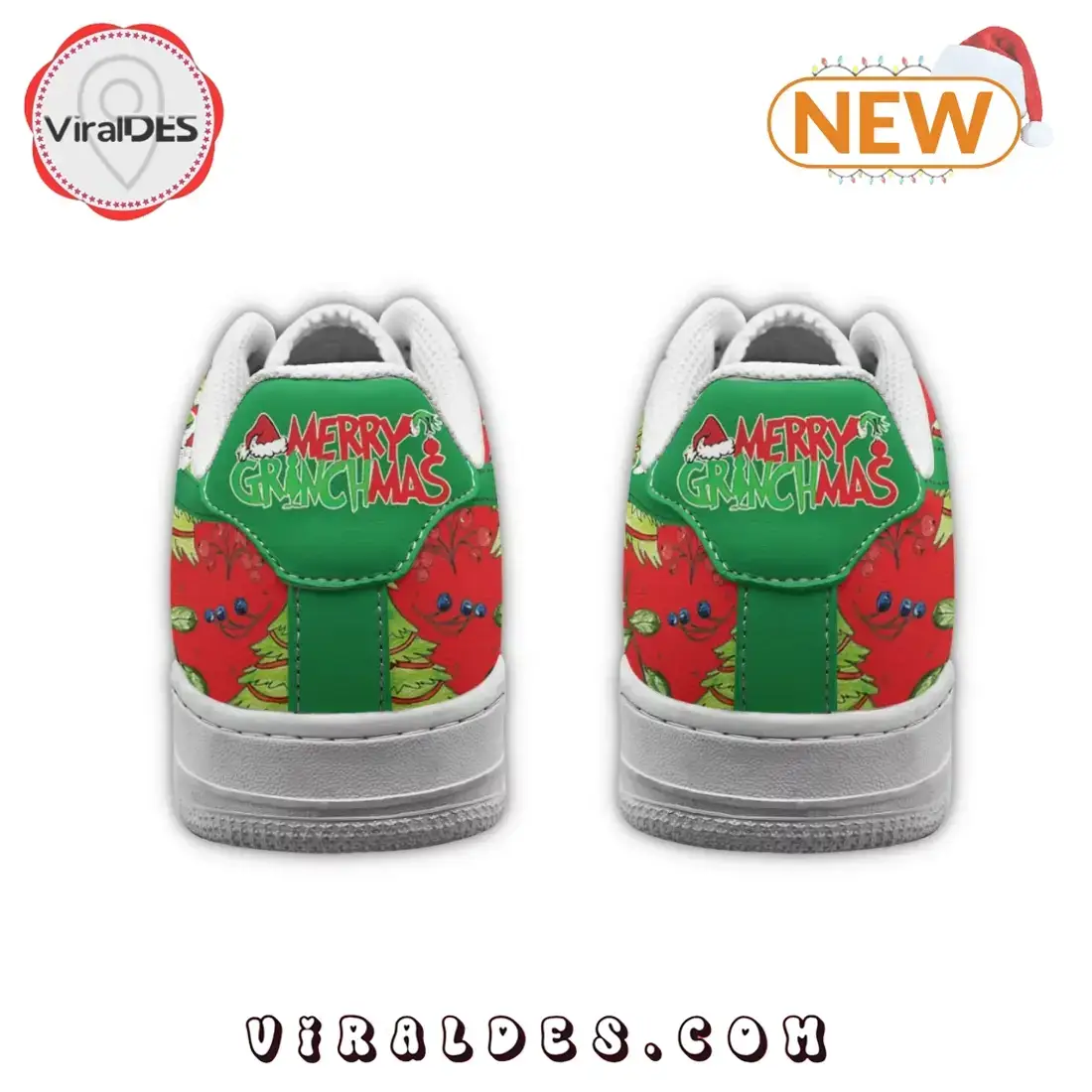 2024 Merry Grinchmas Christmas Air Force 1 Shoes - Image 2