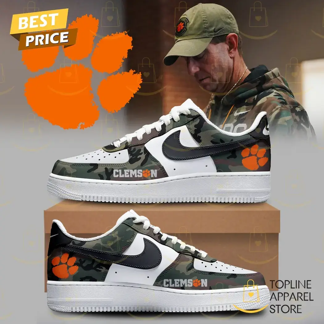 2024 Military Appreciation Clemson Tigers Football Air Force 1 Shoes