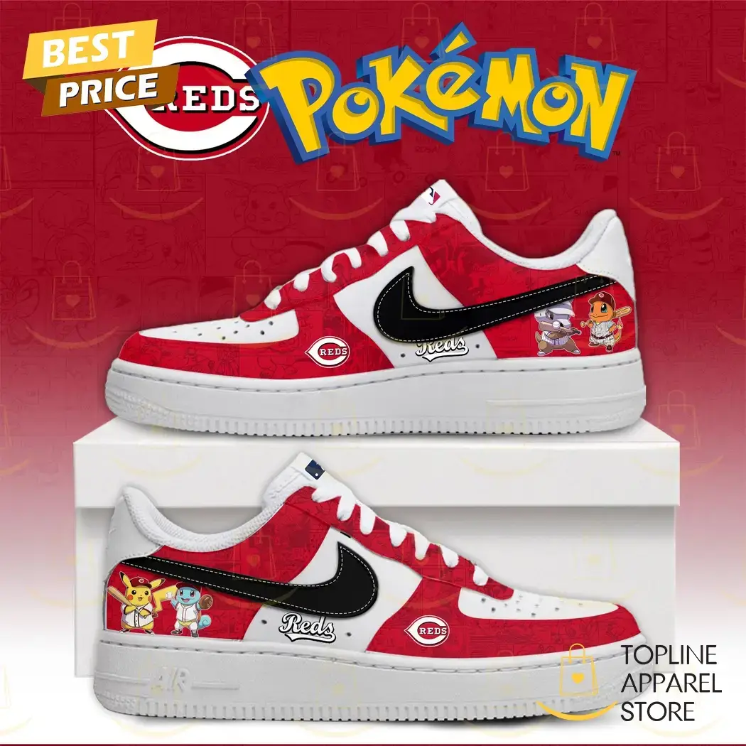 2025 Cincinnati Reds x Po kemon Go Air Force 1 Shoes