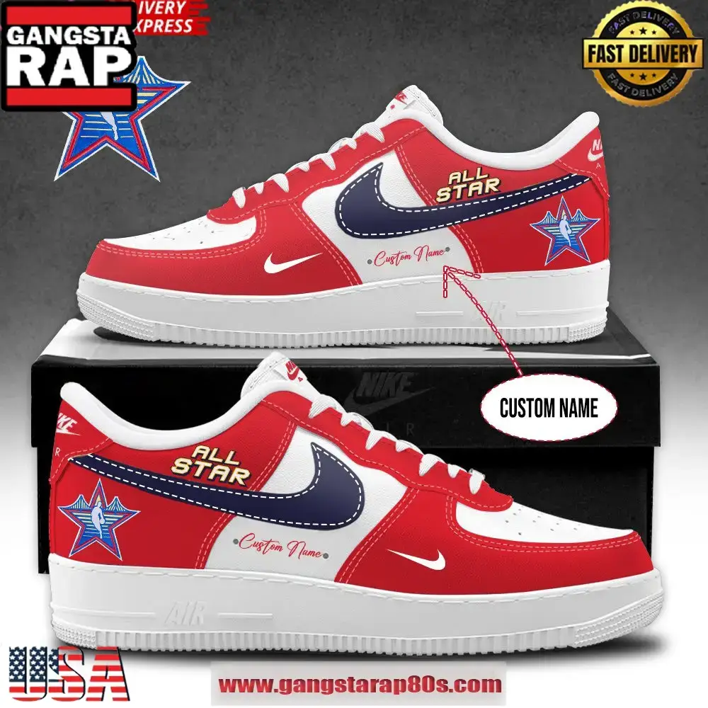 2025 NBA All-Star Game Red Air Force 1 Shoes Running Sneakers Shoes