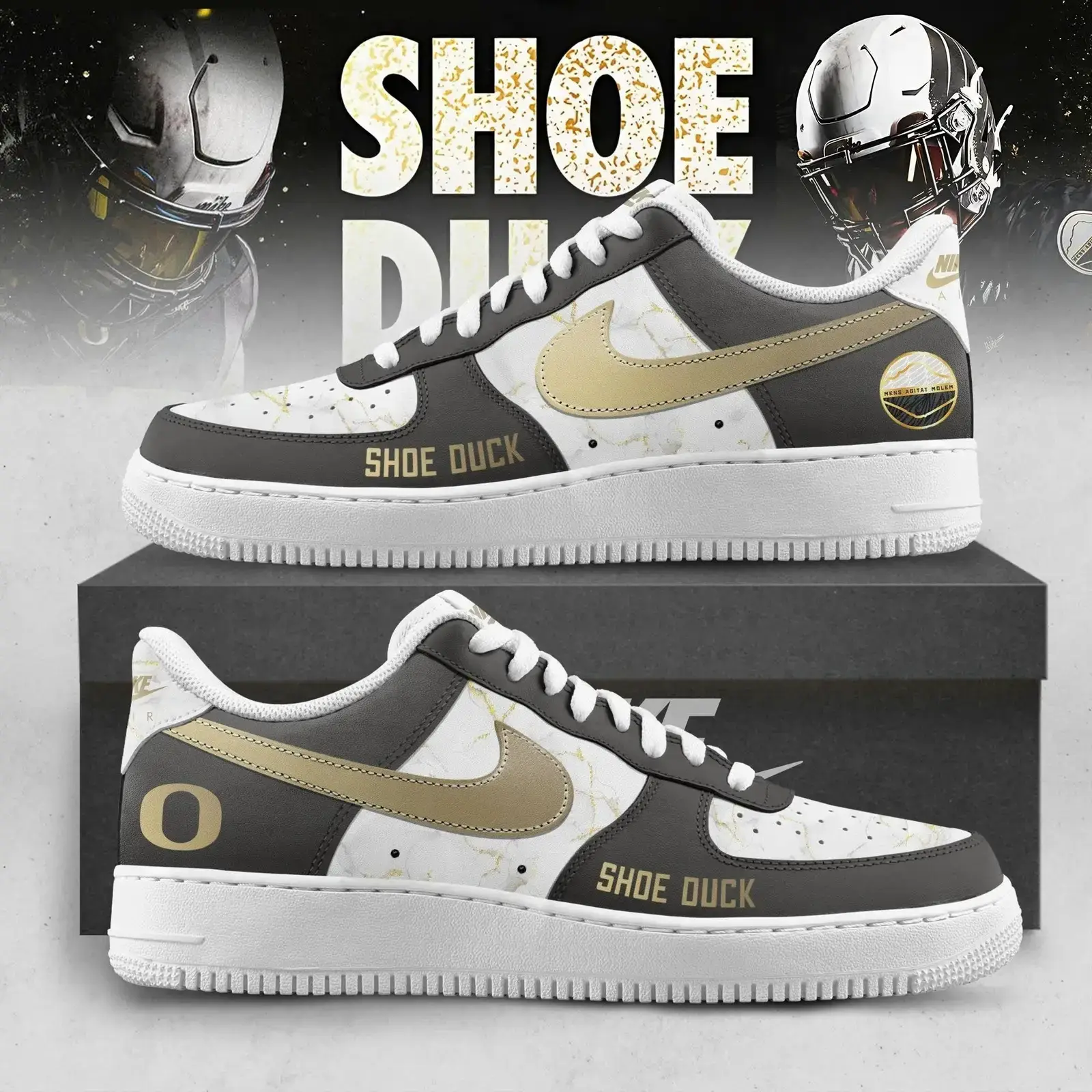 2025 Oregon Football "Shoe Duck" Special Edition Air Force 1 Shoes | VK18