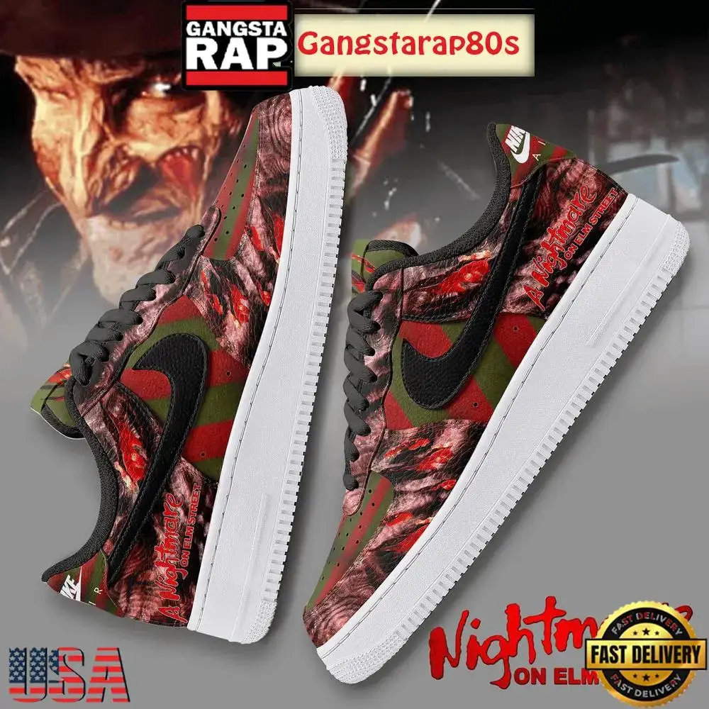 Nightmare On Elm Street True Horror Movie Nike Air Force 1 Shoes