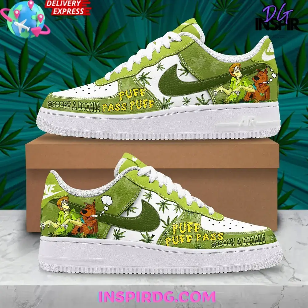 Scooby-Doo Puff Puff Pass Limited Edition Air Force 1 Shoes