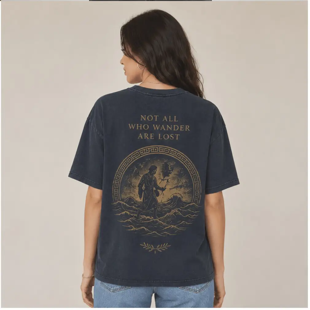 The Odyssey Greek Mythology Ship Not All Who Wander T Shirt
