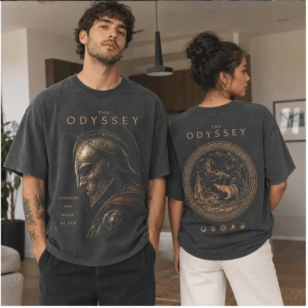 Greek Mythology Spartan Helmet Ship The Odyssey Legends Vintage T Shirt