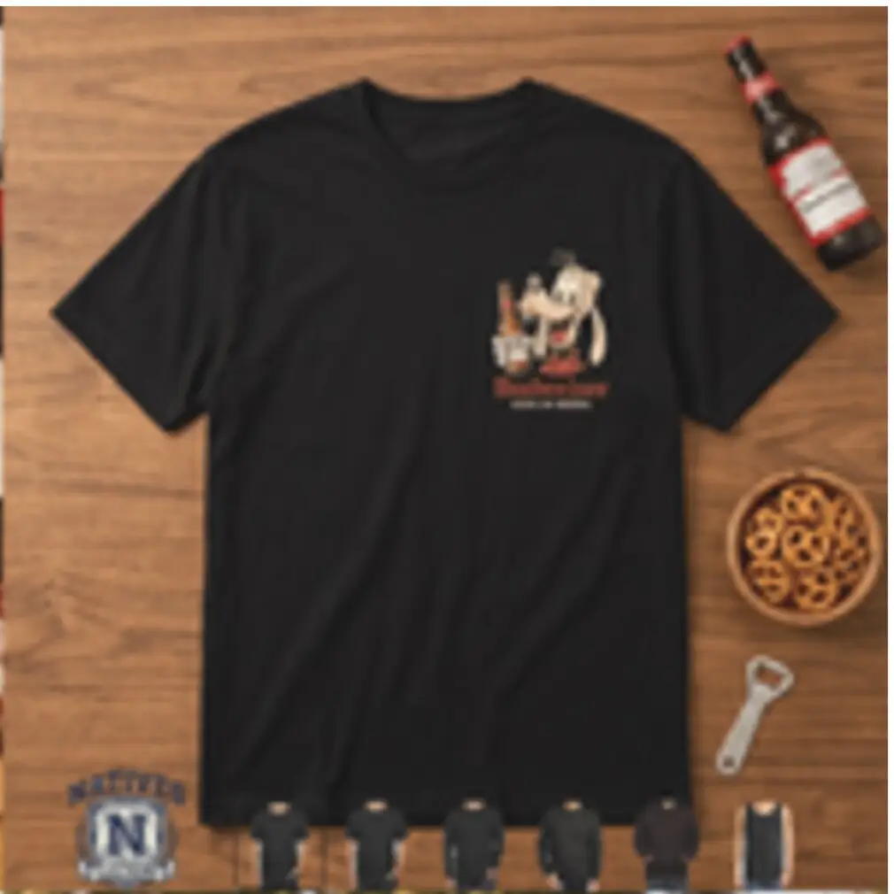 Beer Drinking Goofy Gawrsh Its Beer Day Budweiser Parody T Shirt