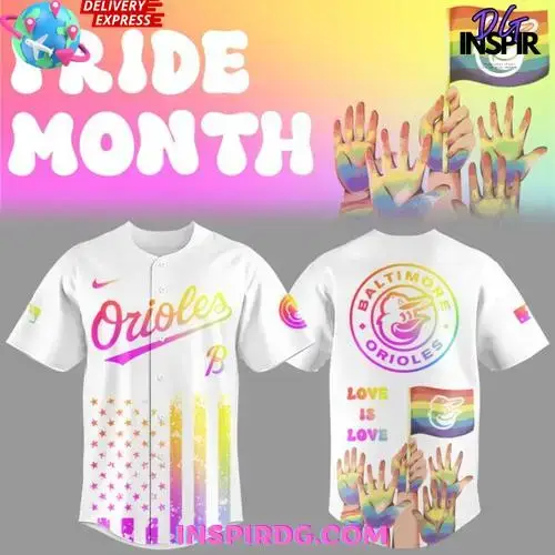2025 Baltimore Orioles Pride Month Special Baseball Jersey Image