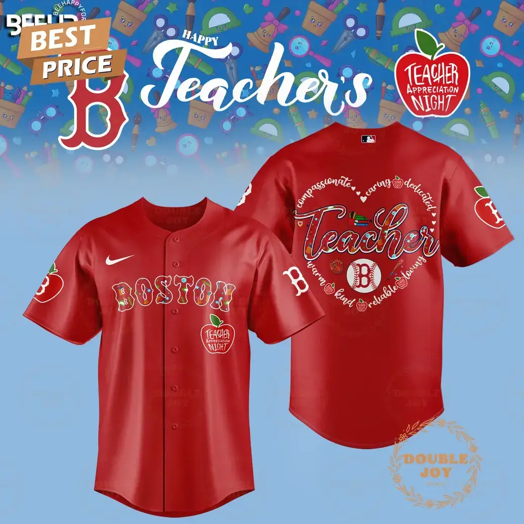 2025 Boston Red Sox Happy Teachers Appreciation Night Limited Edition Baseball Jersey - Red Image