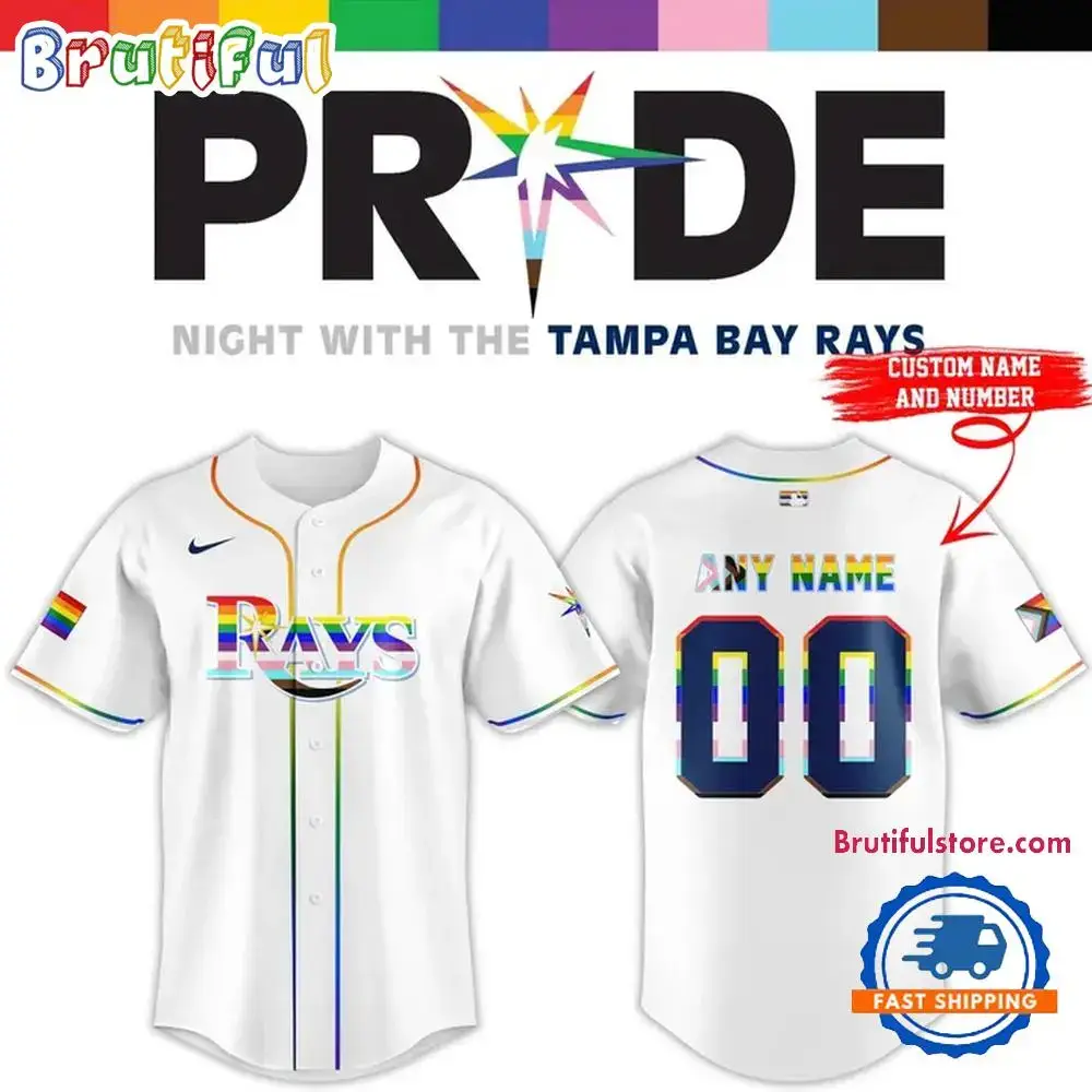 2025 Celebrating Pride With The Tampa Bay Rays 2025 Custom Baseball Jersey Image