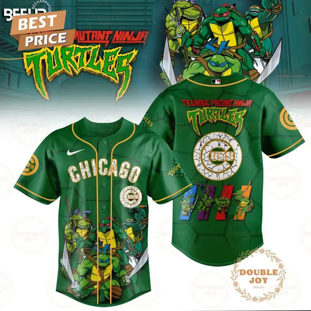 2025 Chicago Cubs Teenage Mutant Ninja Turtles Special Edition Baseball Jersey Image