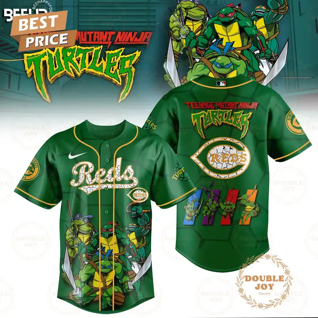 2025 Cincinnati Reds Teenage Mutant Ninja Turtles Special Edition Baseball Jersey Image