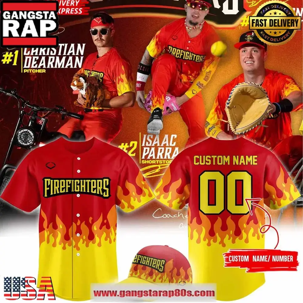 2025 Firefighters Game Day Special Custom Baseball Jersey Shirt Image